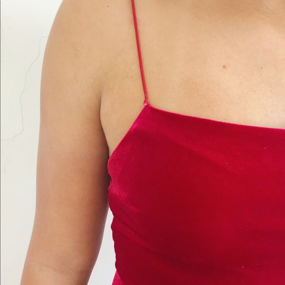 Red velvet urban outfitters dress - Picture 4 of 4